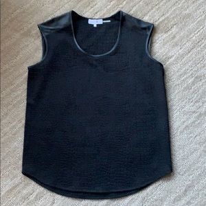 Calvin Klein top with leather details